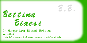 bettina biacsi business card